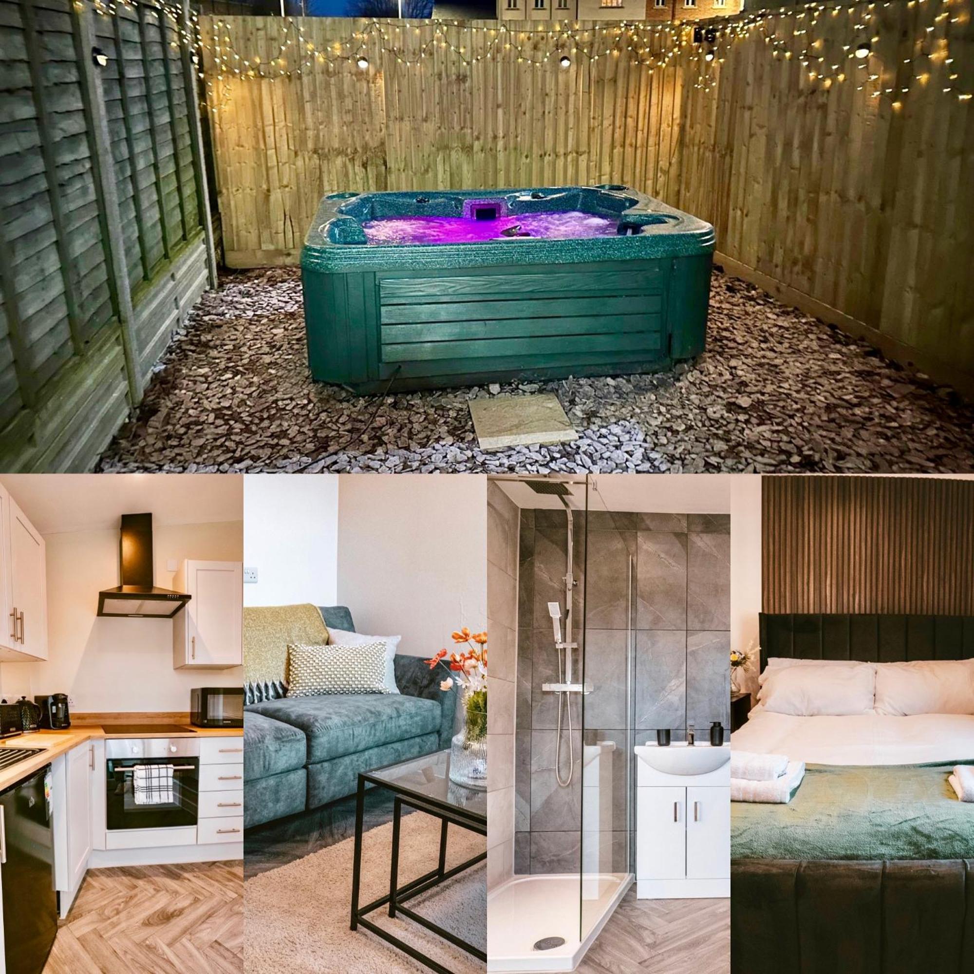 Apartment 4 Bedroom, Sleeps 8, 3 Bathroom, Hot Tub, Wifi, Smart Tvs In Each 3 Min Walk To Kingsholm Stadium *